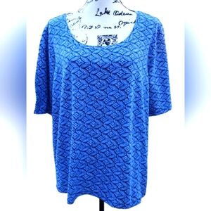 LIZ CLAIBORNE CUTE BLUE TOP 2X 👕